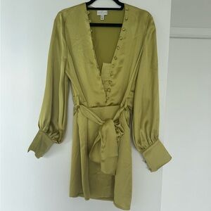 Pretty Lavish Golden Satin Dress